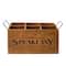 American Art Decor The Speakeasy Wood Crate Bottle Holder with Metal Handles - 7" x 14" x 8"